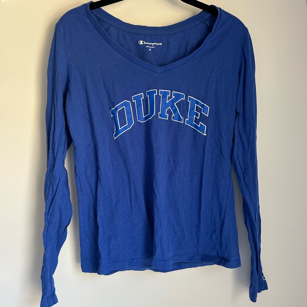 Champion Women's Blue Duke Long Sleeve Tee